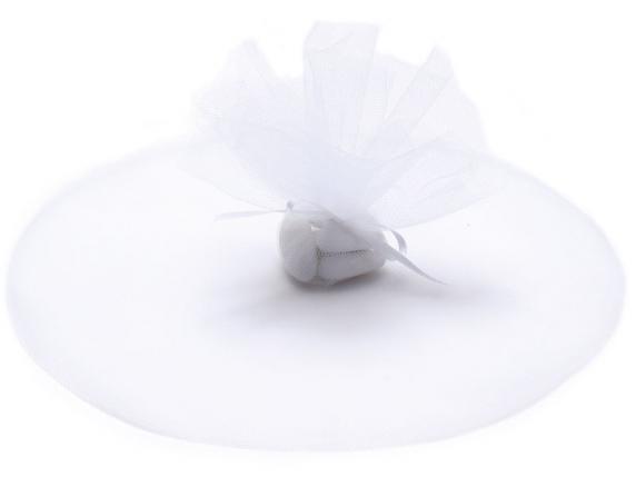 50 pz Velo Fata Tondo Tulle bianco cm 24 - veli bianchi per confetti